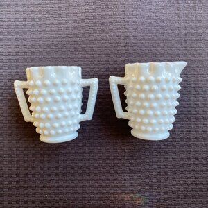 Fenton Hobnail Cream and Sugar set
